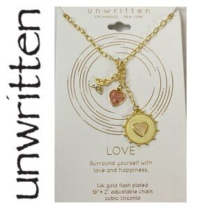 🌟 Unwritten Love Heart Charm Necklace